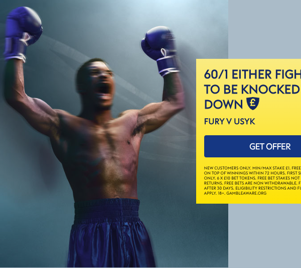 Sky Bet Welcomer offer – Get 60/1 On Either Fighter To Be Knocked Down In Fury vs Usyk